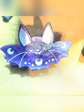Cute Purple Bat Hair Clip